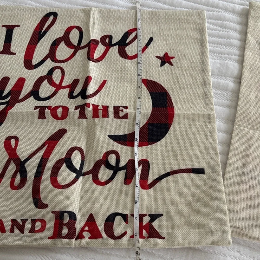 Love and Blessings Accent Pillow Covers Set of 2 Like New  17.5 x 17.5 inches Sq